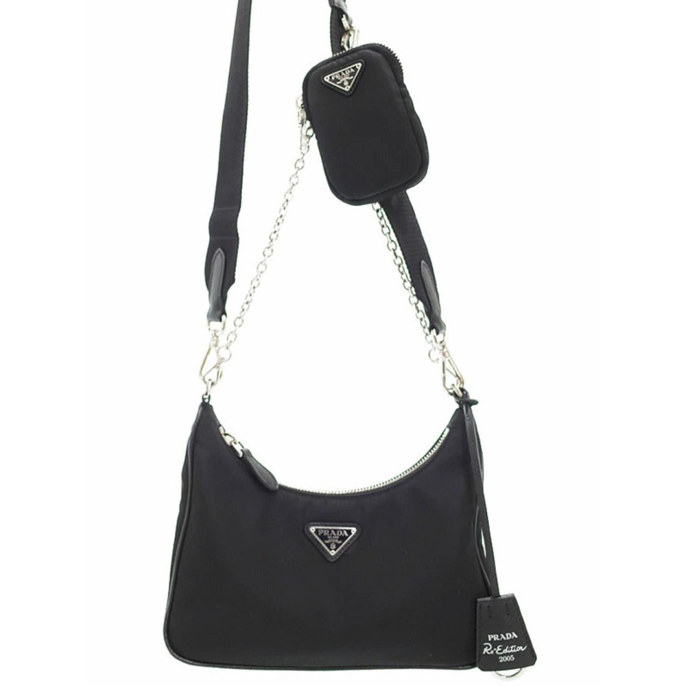 Prada ReEdition 2005 ReNylon Chain Shoulder bag Black